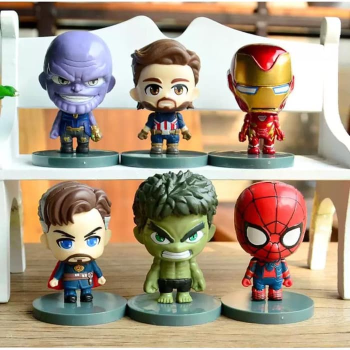 Action Figure Avengers Infinity War Kepala Besar Bukan Funko Pop H227
