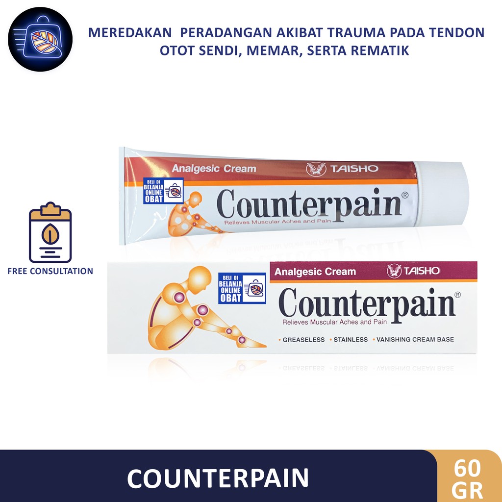 

COUNTERPAIN 60GR // Redakan Pegal Linu, Keseleo, Nyeri Sendi