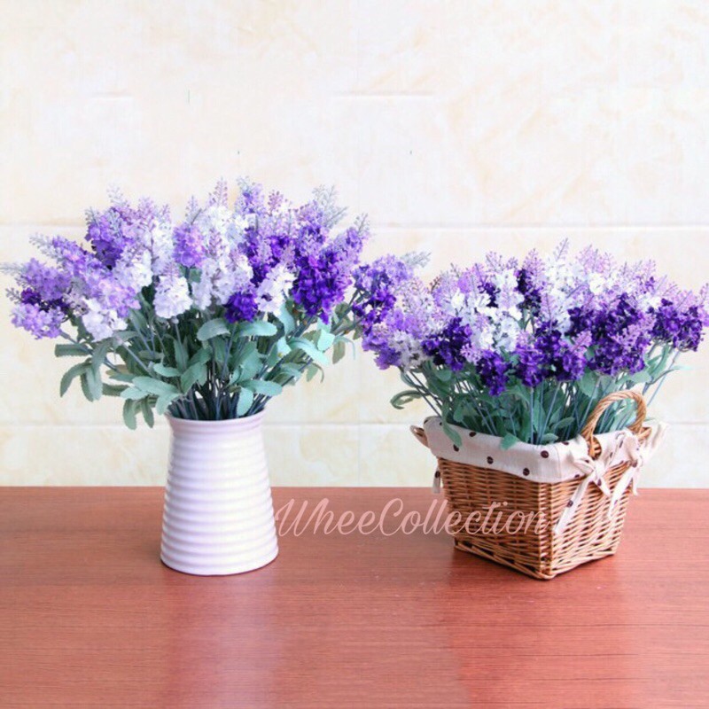 WHEE-AF11 BUNGA LAVENDER TANAMAN HIAS ARTIFICIAL HOME DECOR BACKDROP BUNGA PLASTIK HANTARAN NIKAH