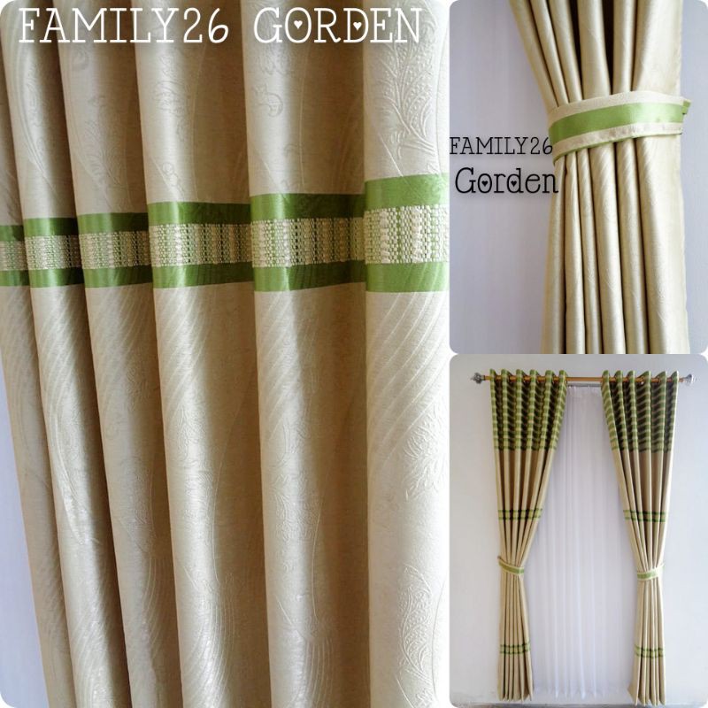 Gorden Mewah Jendela Minimalis Blackout Import Premium Motif Garis Simple Modern Styles Smokring