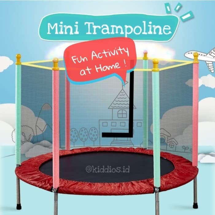 Order Langsung Kiddios Mini Trampoline 55 Inch Mainan Trampolin Anak Dewasa Terlaris Shopee Indonesia