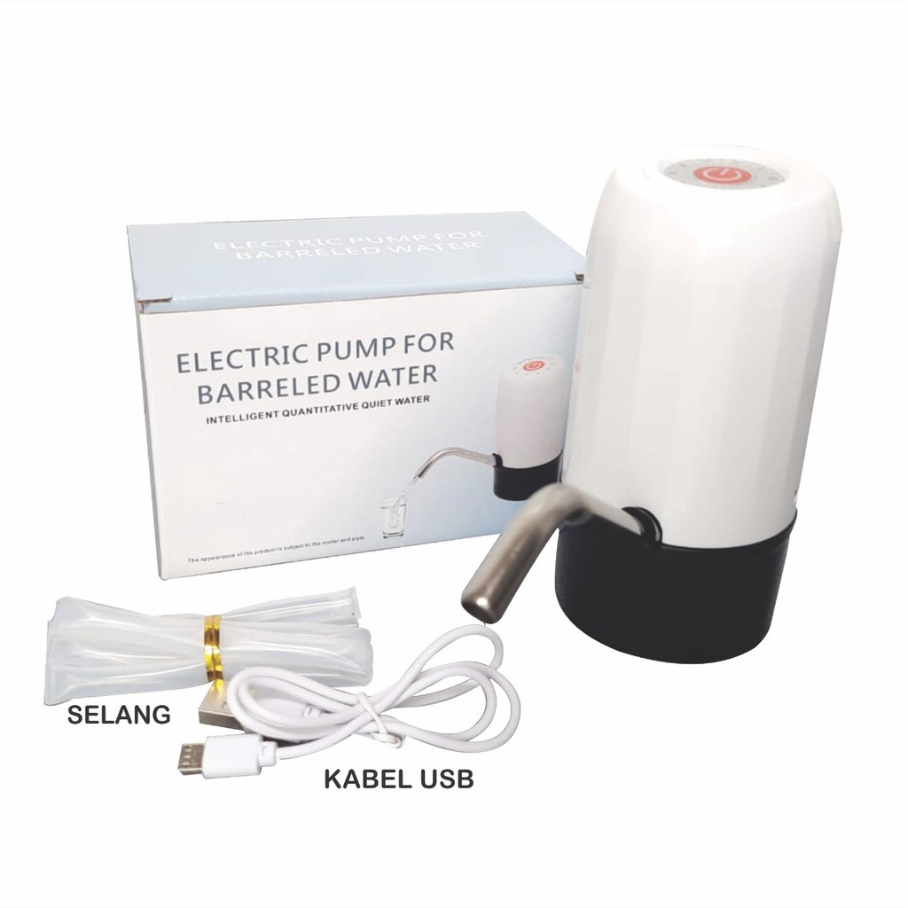 Pompa Pencetan Galon LED Electrik Elektrik Dispenser Aqua Galon COD Pompa Galon Elektrik LED / Non LED USB Rechargeable Dispenser Air Minum Otomatis Water Pump MURAH Pompa Air Galon Otomatis Electric Watter Pump LED