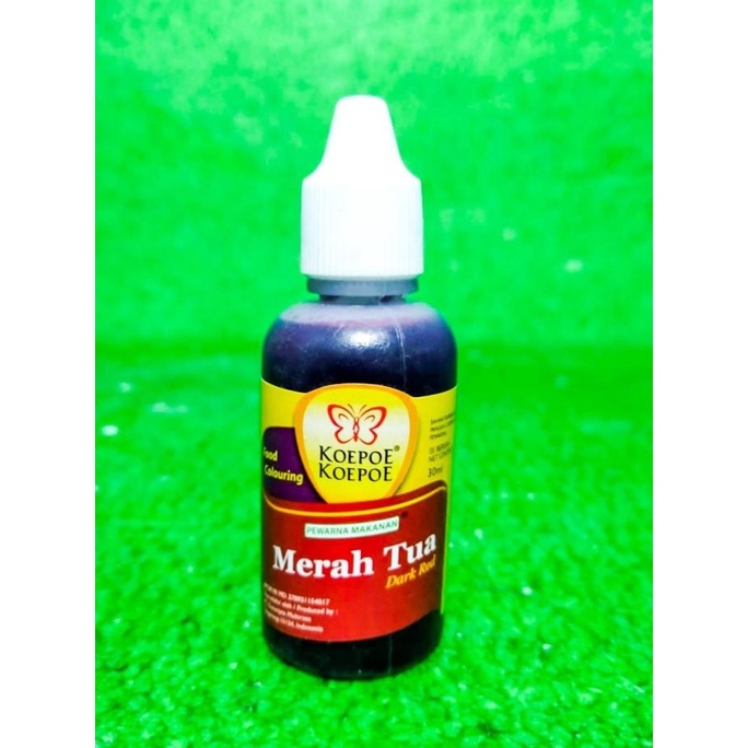 

Pewarna Makanan Merah Tua Koepoe-Koepoe 30 ml / Pewarna Merah Tua GRATIS ONGKIR Kode 432
