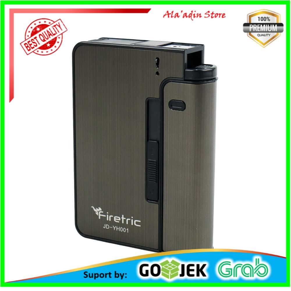 Kotak Roko Plus Korek Keren Unik Metal Case with Lighter Korek Api Slot - JD-YH001