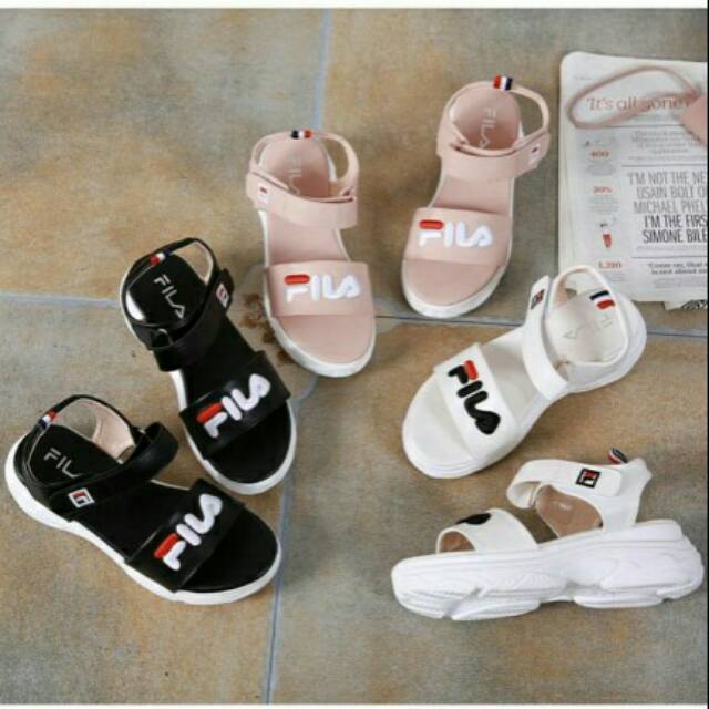 fila white pink shoes