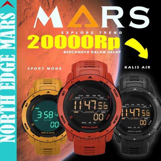 NORTH EDGE MARS Original Sport Watch WATERPROOF 50M Outdoor Smartwatch Termurah