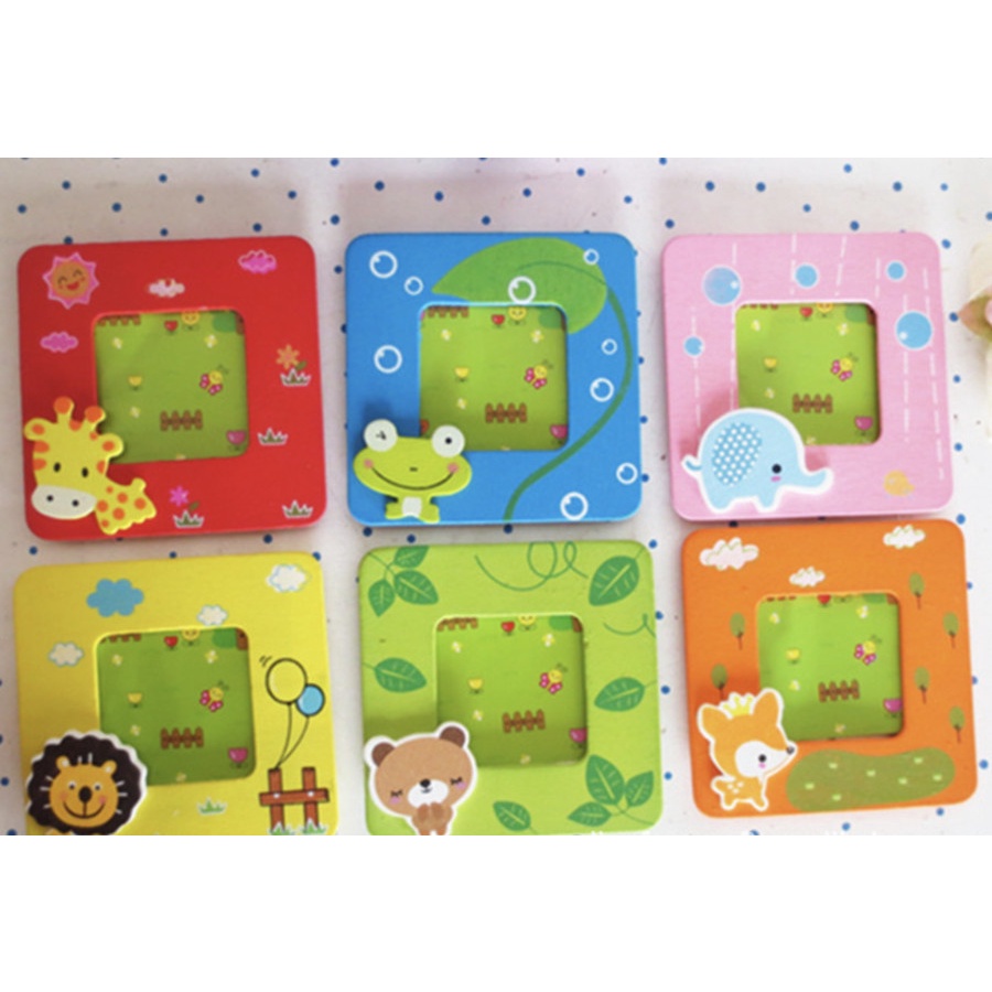 frame foto kayu/ tempat foto kayu/ frame foto varian binatang/ frame foto anak/ frame foto lucu
