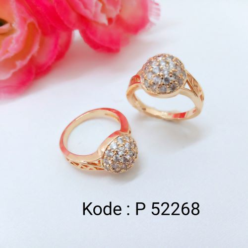 [BAYAR DITEMPAT] P 52268  Cincin Xuping Lapis Emas Permata Zirconis Pusat Xuping  Jakarta