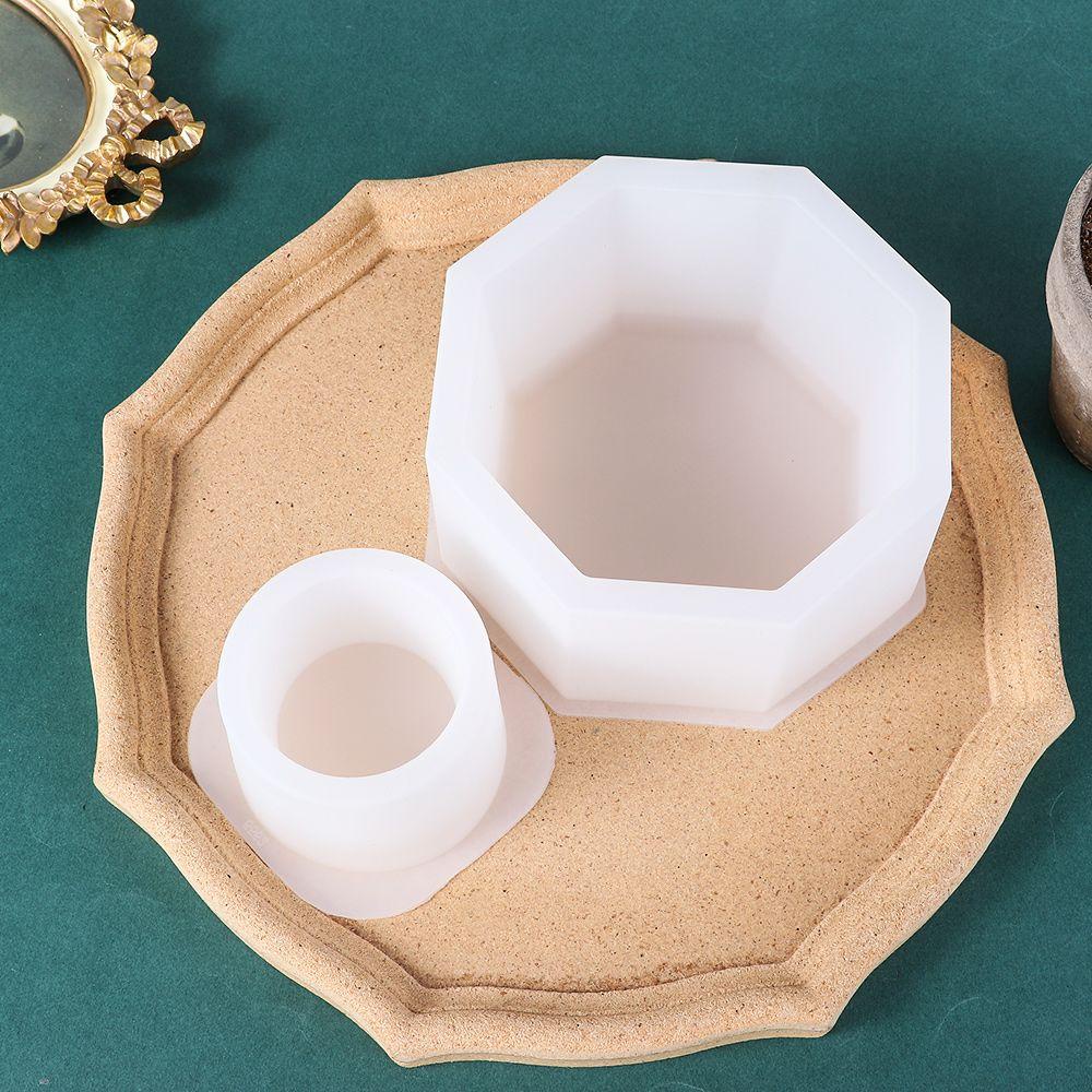 Top Crystal Resin Tray Cetakan Penyimpanan Casting Pot Bunga Resin Kerajinan Pot Bunga Sukulen