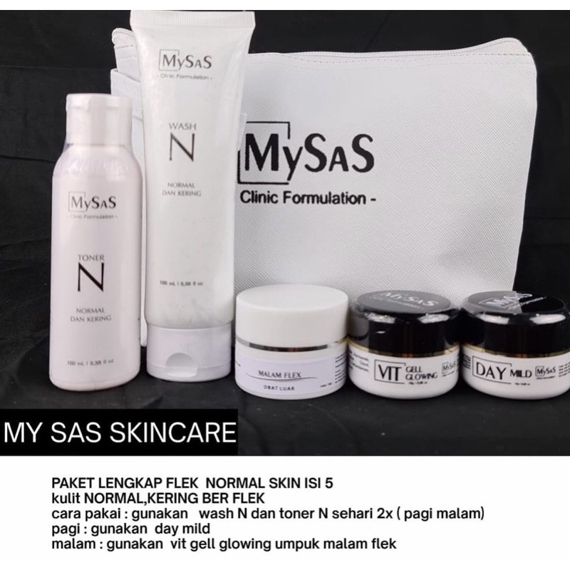 mysas paket lengkap flek whitening isi 5