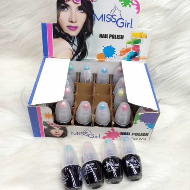 KUTEK NAIL POLIS MISS GIRL HITAM ISI 24.PCS