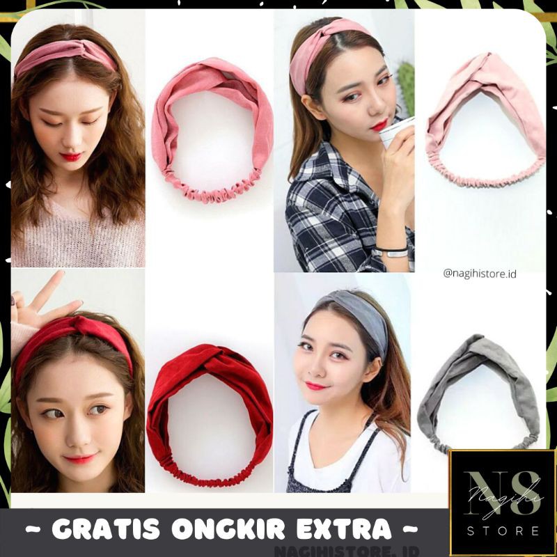 ✨NAGIHI✨ Bando Simple Korean Style Bandana Simpul Fashion Wanita Bando Import Murah/ BANDO KOREA