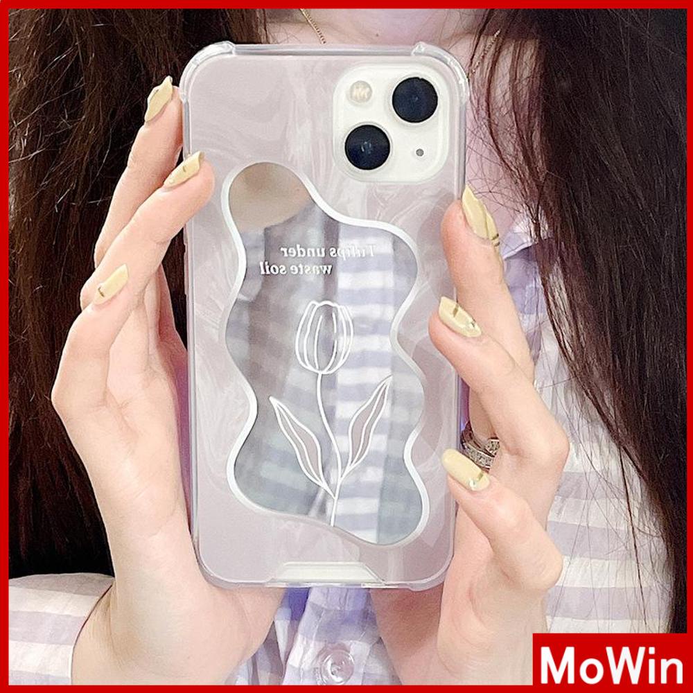 iPhone Case Acrylic Mirror Airbag Shockproof Protection Camera Cute Marble Flower Compatible For iPhone 11 iPhone 13 Pro Max iPhone 12 Pro Max iPhone 7 Plus iPhone x xr xs max
