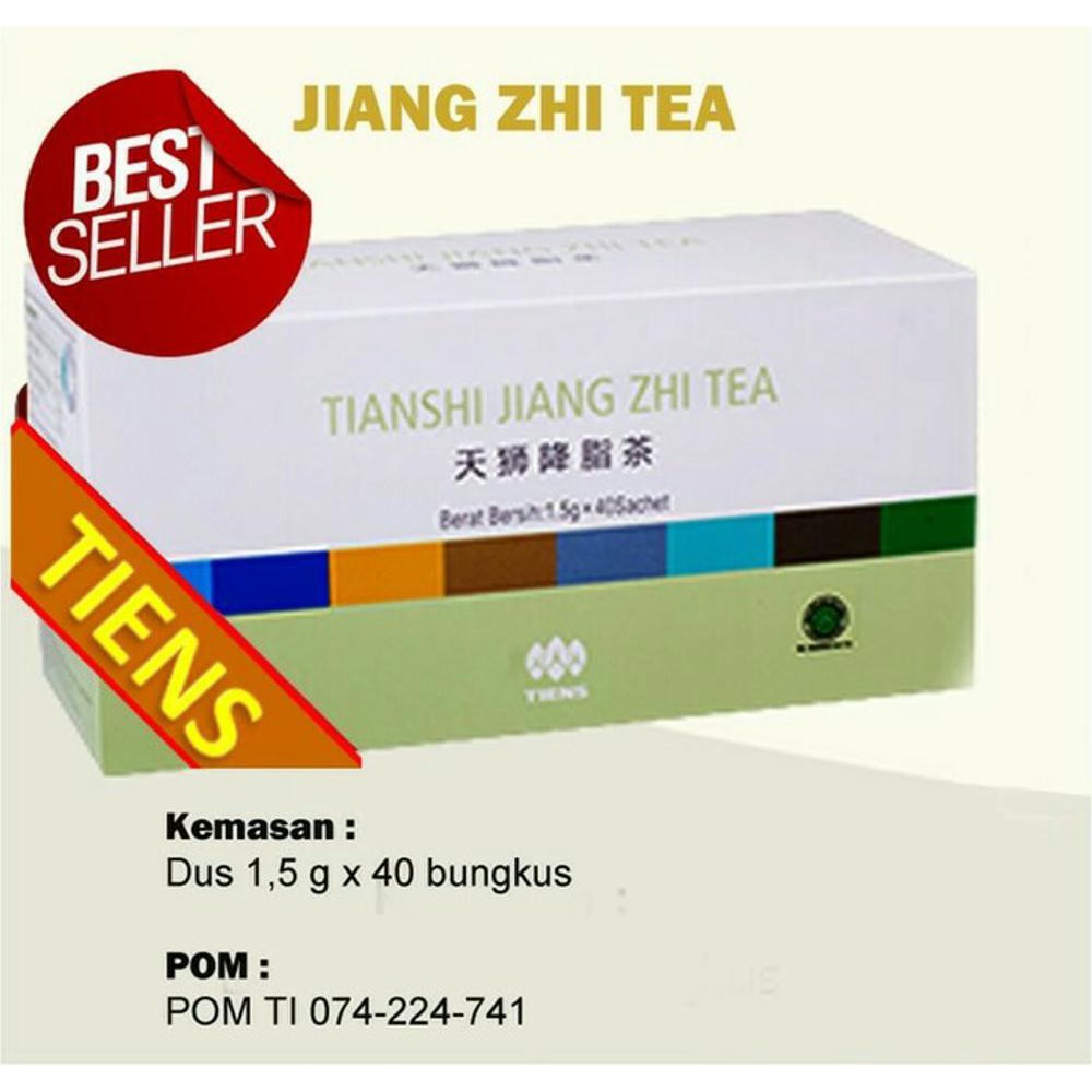 jiang zhi tea tianshi tiens teh hijau pelangsing original