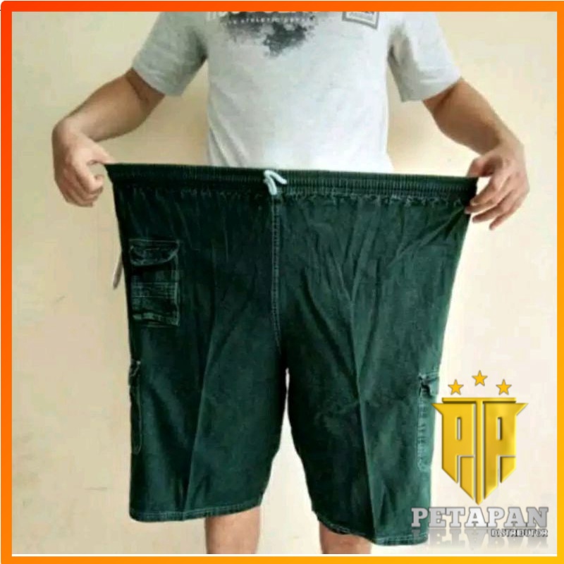 celana pendek color Jumbo BIG SIZE celana pendek pria cargo 7/8 katun