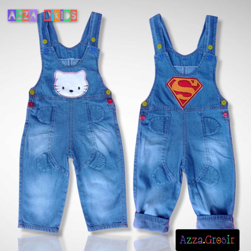 CELANA JEANS ANAK MODEL KODOK-Baju anak model kodok-wearpack jeans anak laki-laki/perempuan usia 2-4