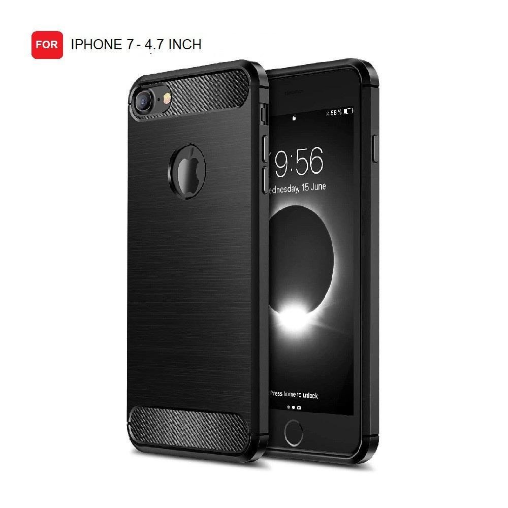 CASE SLIM FIT CARBON IPAKY IPHONE 7 IPHONE 8 SOFTCASE - FA