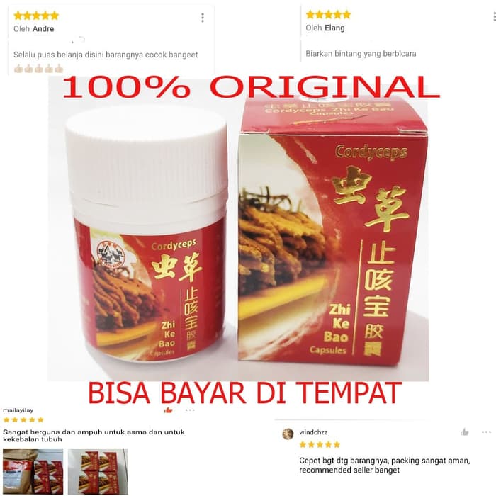 

OBAT BATUK ASMA SESAK NAFAS HERBAL MANJUR CORDYCEPS ZHI KE BAO KAPSUL