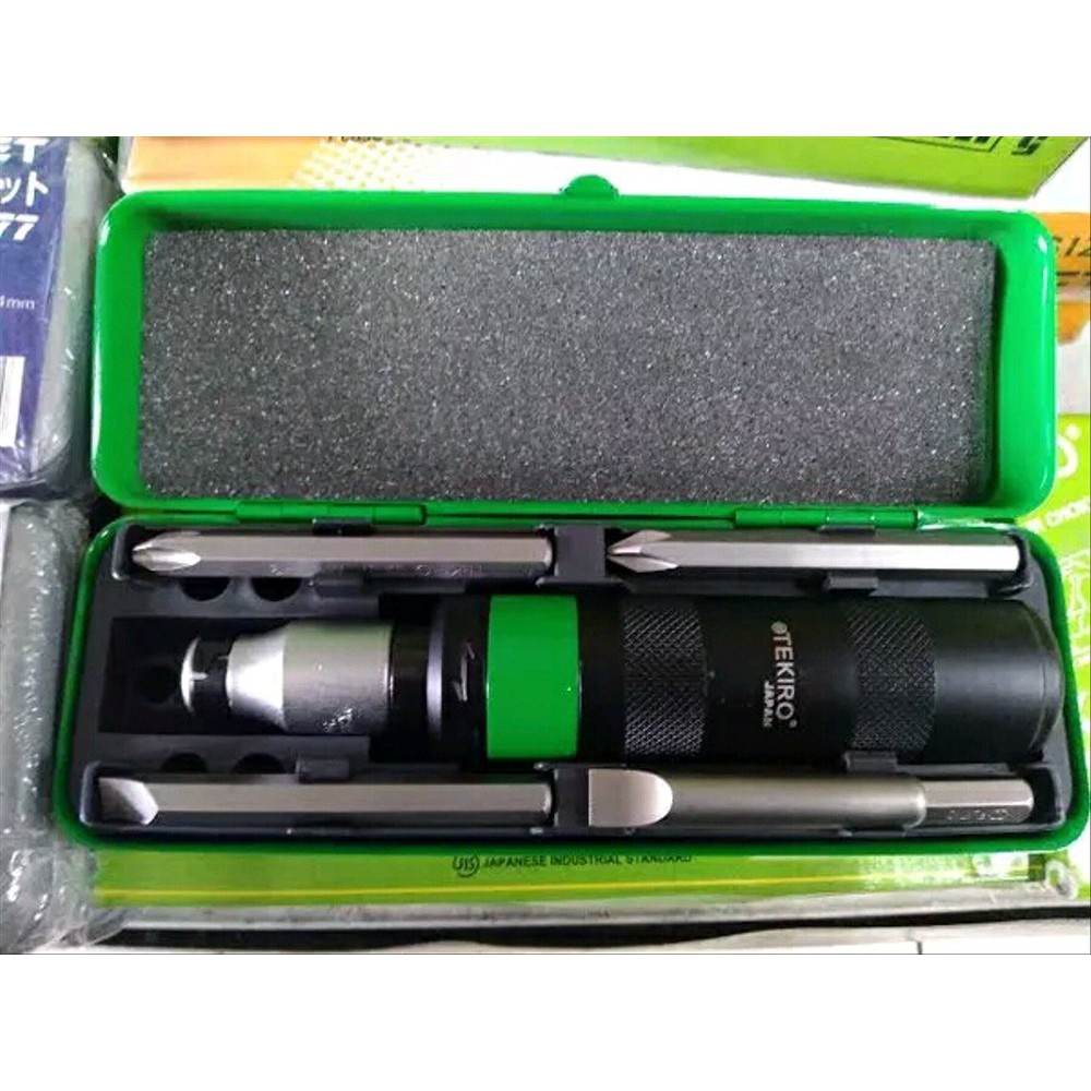 Jual Obeng Ketok Tekiro 5 pcs Impact Driver Set Obeng Getok Tekiro ...