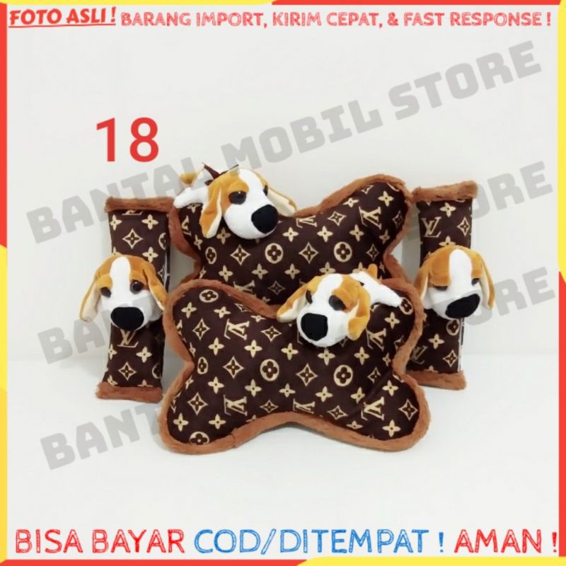 SET BANTAL SANDARAN HEADREST JOK KEPALA LEHER TISU TISSU TISUE TISSUE SAFETY BELT SABUK PENGAMAN KUR