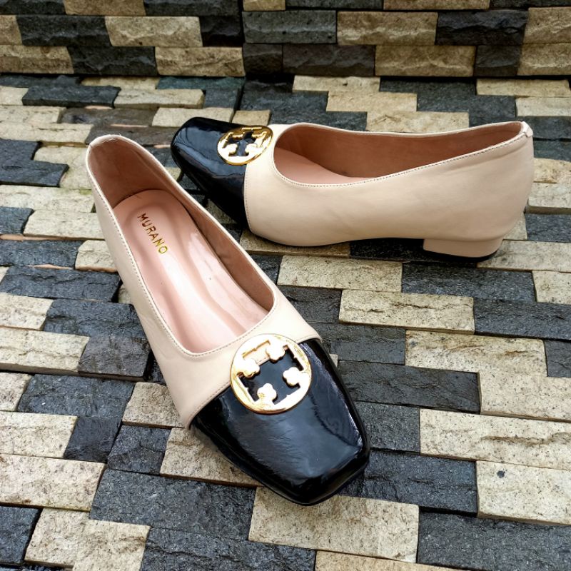 Flat Shoes Murano Audrey Cream Sepatu Big Size Jumbo 41-46