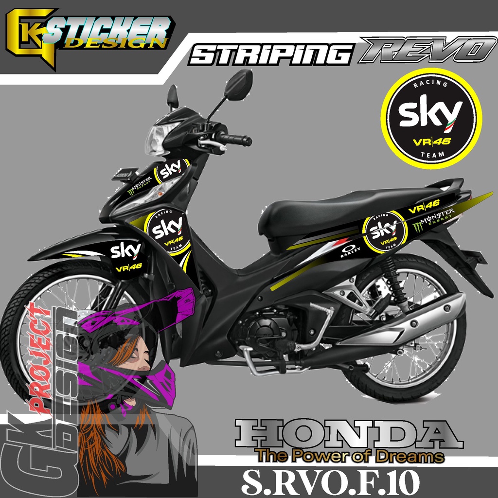 37 Cutting Sticker Honda Revo 100cc Keren KiaMedia