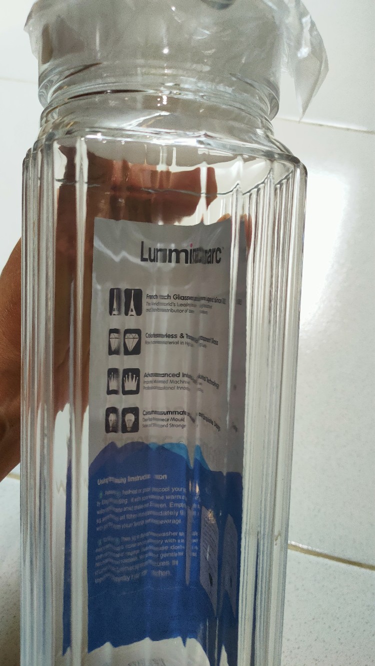 Luminarc Jug/pitcher/teko Quadro 1l - 1pcs
