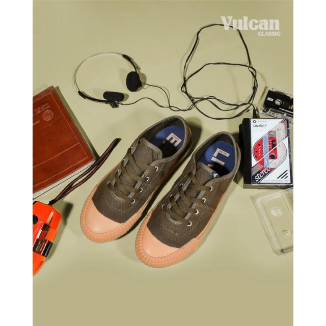 (TERMURAH) Sepatu Brodo Vulcan (HI Olive, Low Olive, Low White) + Masker Brodo