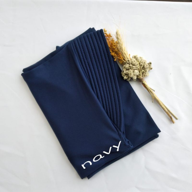 Jilbab Bergo Hamidah Jersey L /Hijab Instand-Navy