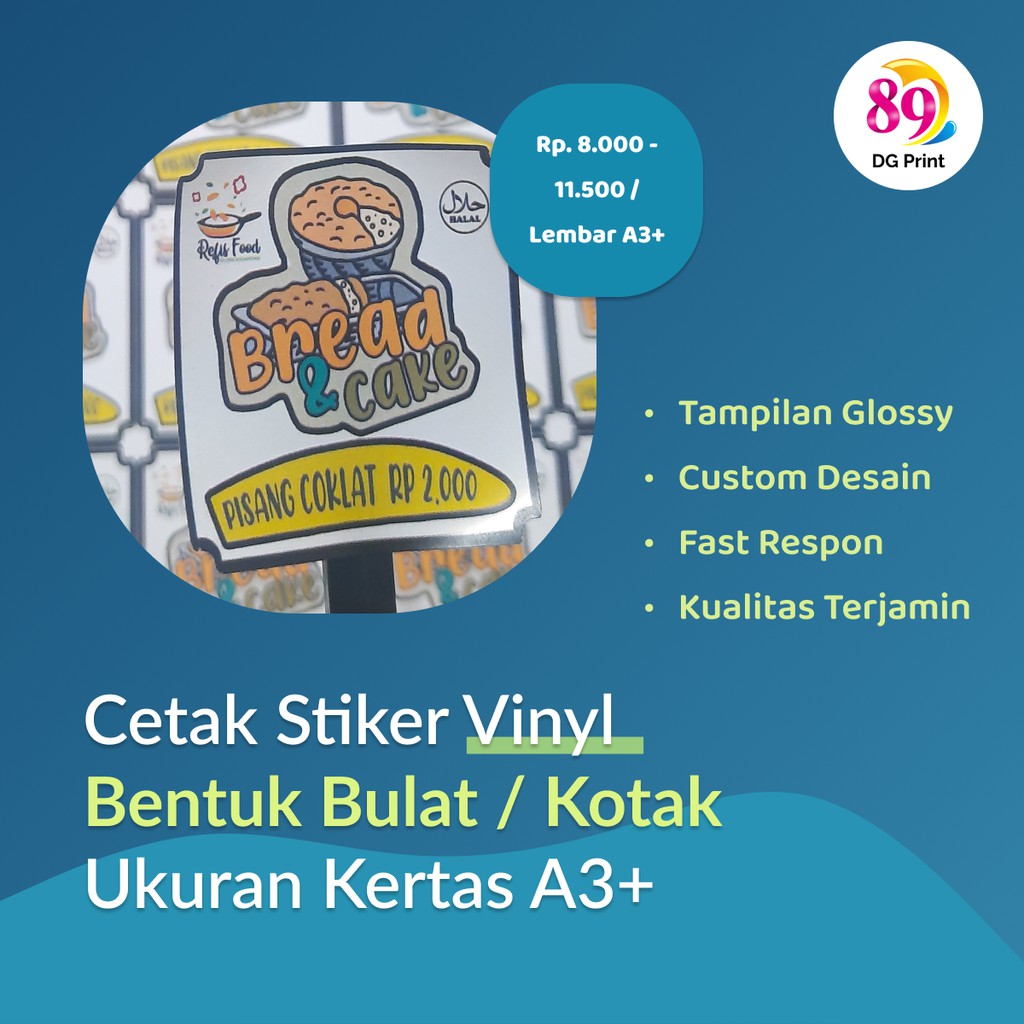 Cetak Stiker Vinyl / Transparan Custom
