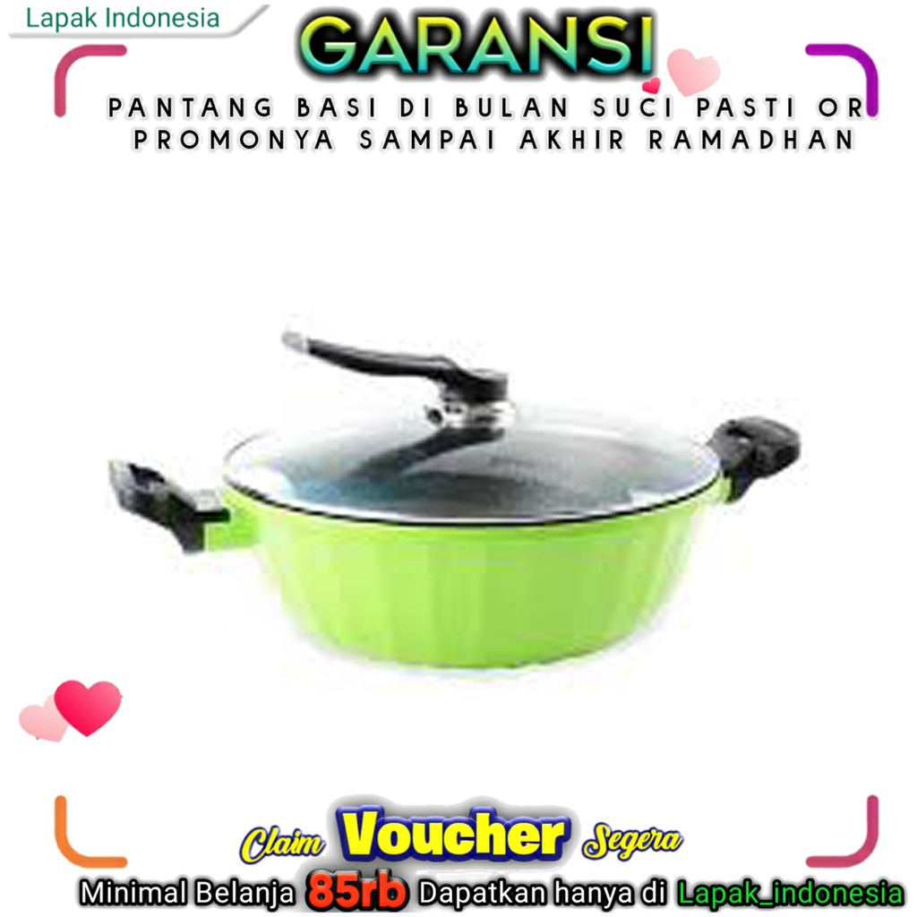 Panci Serbaguna Bimes Jumbo Wok Pan Ukuran 32 Cm Multifungsi Anti Lengket