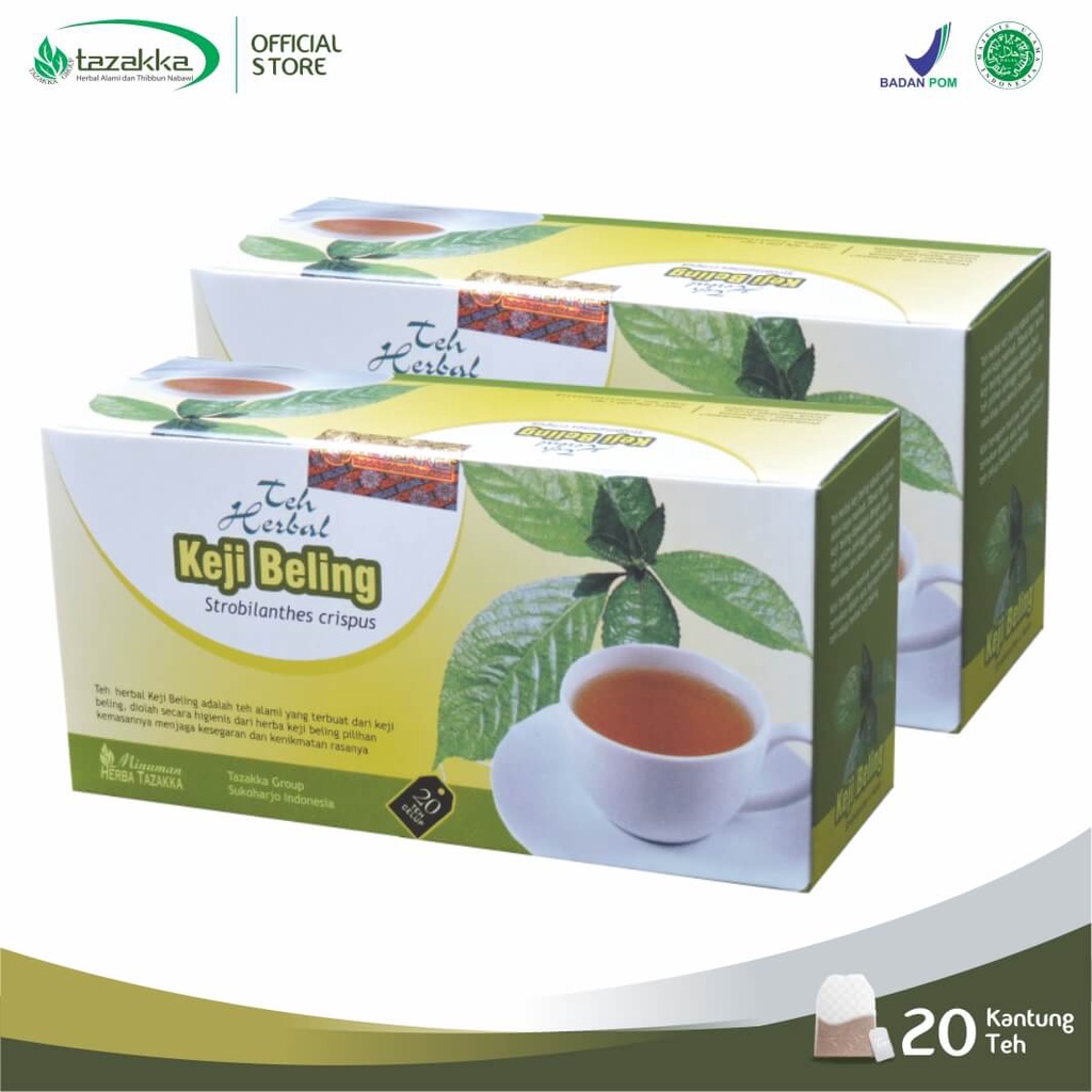 

Teh Celup Herbal Keji Beling Tazakka Halal BPOM Original