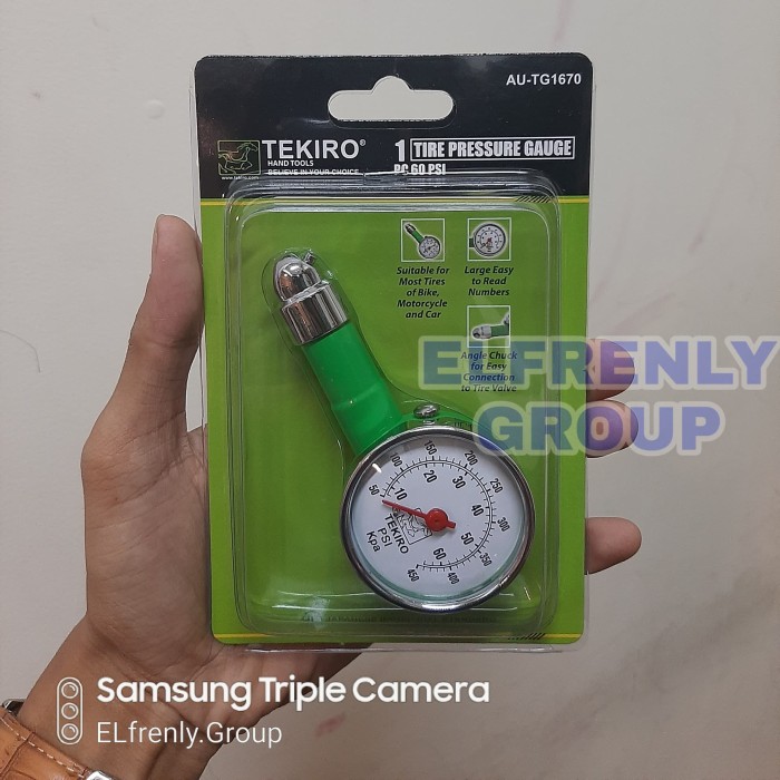 TEKIRO ALAT UKUR TEKANAN ANGIN BAN 60 PSI / TYRE PRESSURE GAUGE - TERMURAH