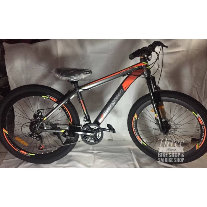 SEPEDA GUNUNG MTB EVERGREEN 540 26 inch VELG TINGGI WARNA ORANGE