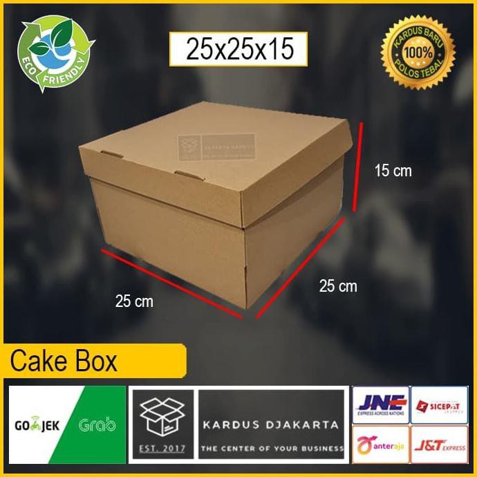 

BARU Cake Box / Kardus / Kotak Kue Uk. 25x25x15 POLOS
