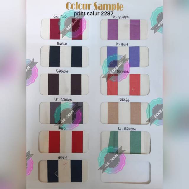 Bahan Kain Katun Jepang Tokai Senko 100% Authentic Motif Salur Besar