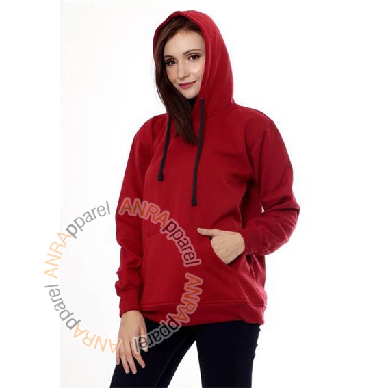 HOODIE POLOS WANITA - Jaket Hoodie Jumper Polos - Bahan Fleece