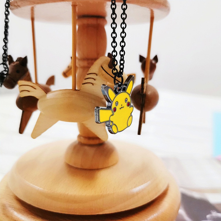 Selebriti Internet Pikachu kalung seperti anak kecil Keren Bumi lucu pacar pasangan liontin sederhan