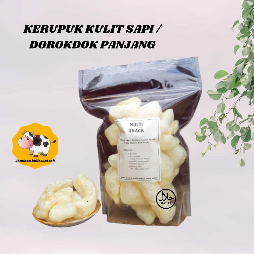 Jual Snack Cemilan Jajanan Kerupuk Kulit Dorokdok Panjang Dorokdok