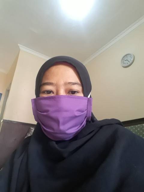 masker kain bahan oxford grade A/headloop