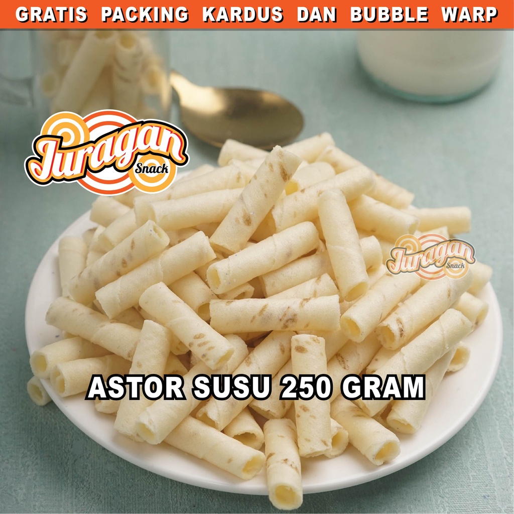 ASTOR SUSU 250 GRAM snack kiloan makanan ringan jajanan cemilan camilan wafer manis murah