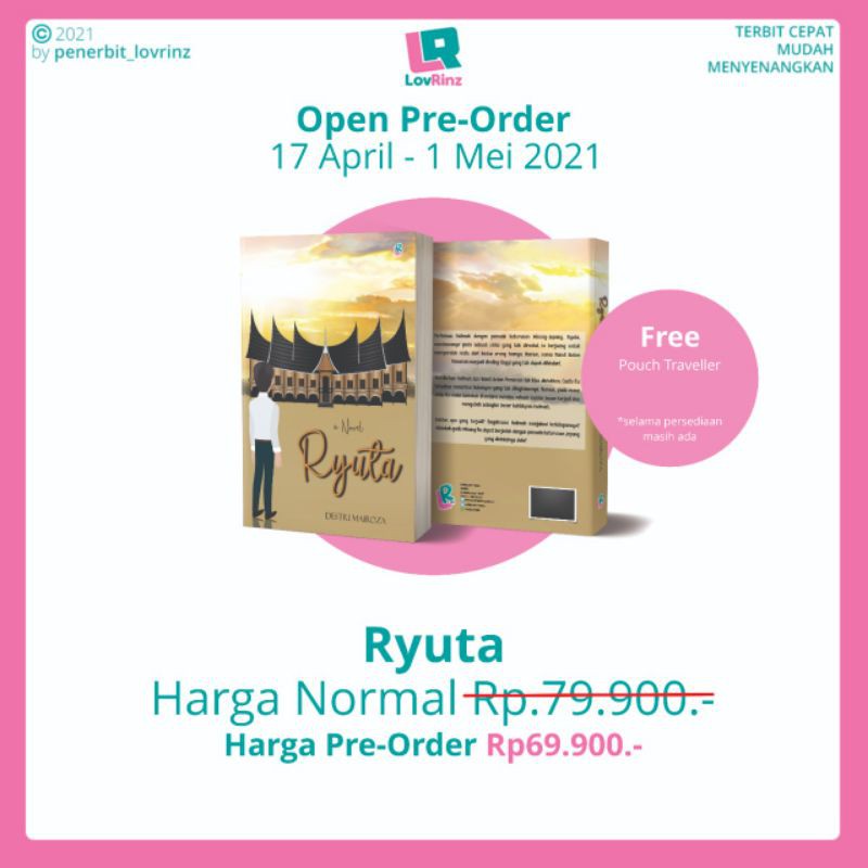 Buku Novel Ryuta - Original - Destri Mairoza - Penerbit LovRinz