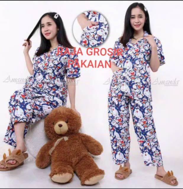 BAJU TIDUR PIYAMA DEWASA MOTIF KARAKTER