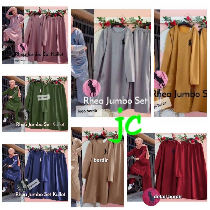 JCZR - Set Rhea Jumbo / Baju Stelan Celana Kulot Fashion Muslimah