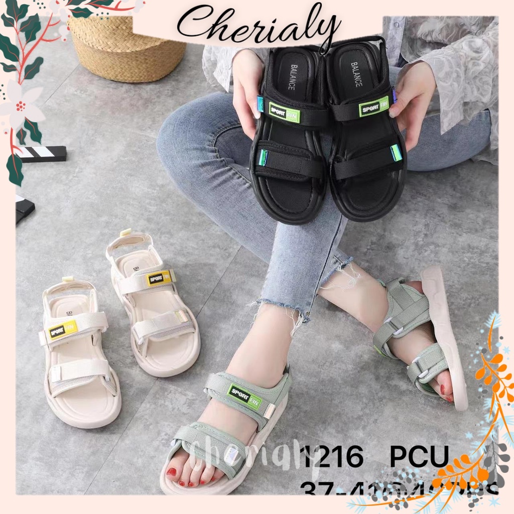 BALANCE Sandal Gunung Wanita Import Bahan PVC Karet Halus Empuk Elastis Non-SLip Sol Korean Sandals 1216