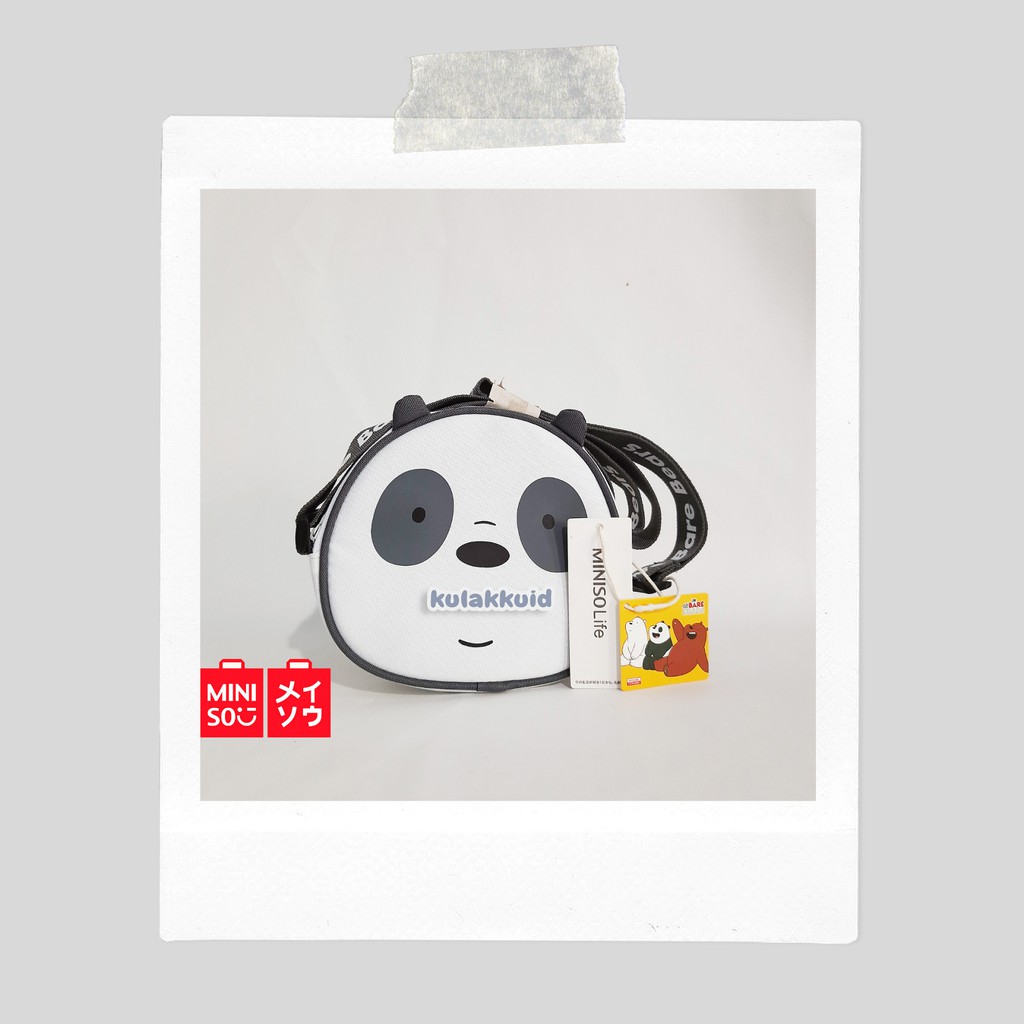 MINISO Tas Selempang Wanita Sling Bag Karakter Lucu We Bare Bears Panpan Ice Bear