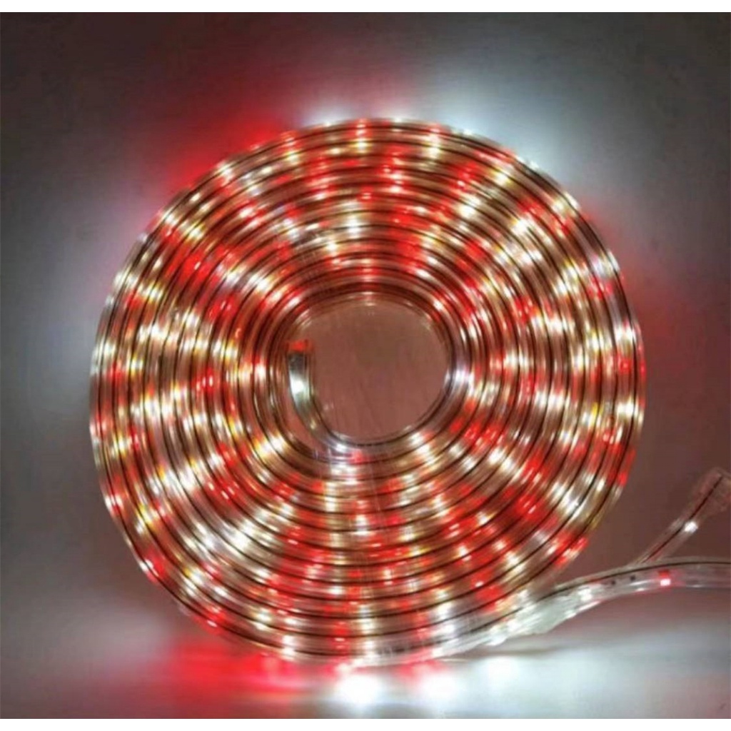 Lampu Hias Strip LED 10 meter Rainbow Warna Warni Merah Putih LED Strip Lamp Water Proof Tahan Air Rope Light Kelap Kelip