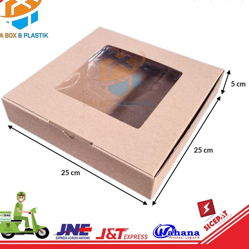 

Karton Die Cut 25x25x5 cm Dengan Mika | Dus Pizza | 1 Pack @10 Pcs