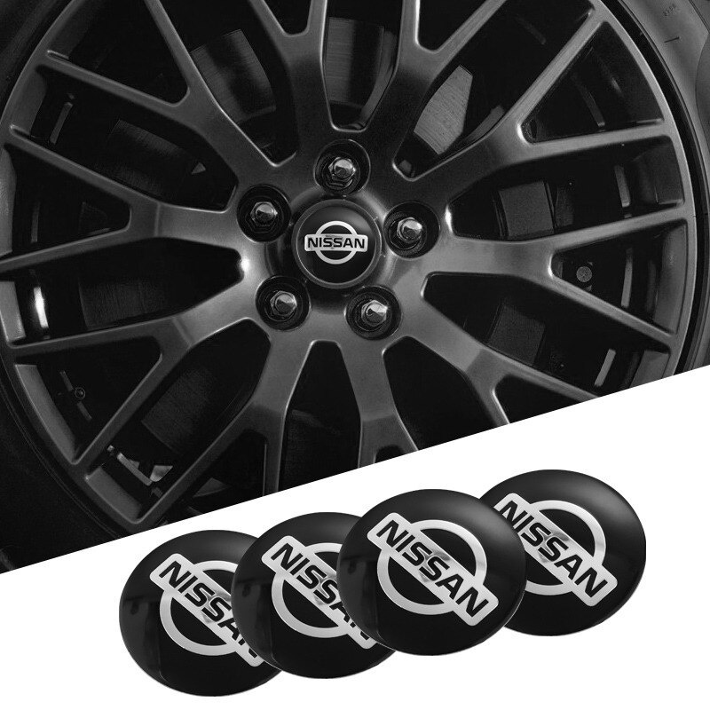 4pcs Stiker Emblem Cover Hub Tengah Roda 56mm Untuk Nissan Qashqai X-Trail Juke Gt-R Patrol Pathfinder 370z