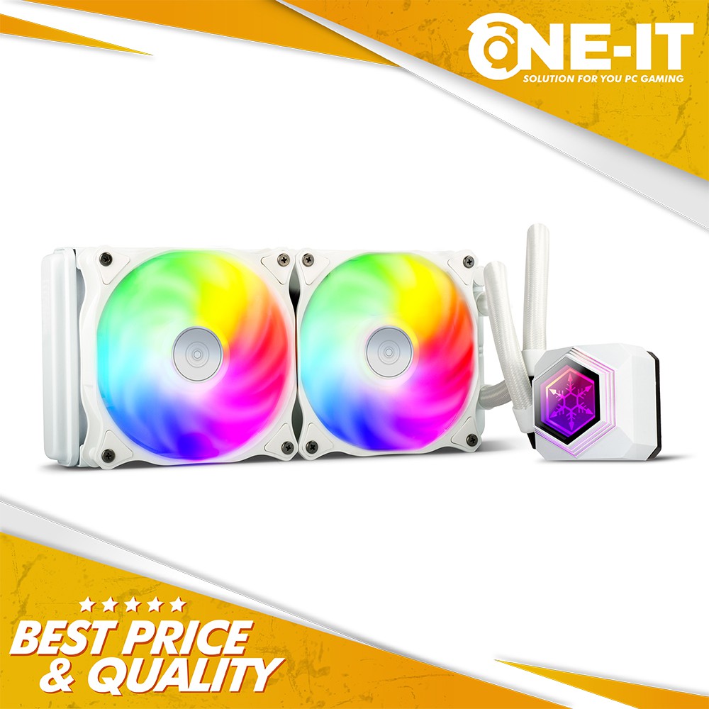 CPU Cooler Silverstone PF240W-ARGB 240mm AIO Liquid White Edition